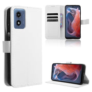 For Motorola Moto G Play 4G 2024 Diamond Texture Leather Phone Case(White)