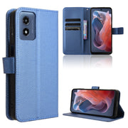 For Motorola Moto G Play 4G 2024 Diamond Texture Leather Phone Case(Blue)