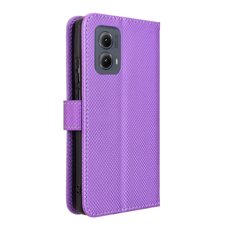 For Motorola Edge 2024 5G Diamond Texture Leather Phone Case(Purple) - Motorola Cases by PMC Jewellery | Online Shopping South Africa | PMC Jewellery | Buy Now Pay Later Mobicred