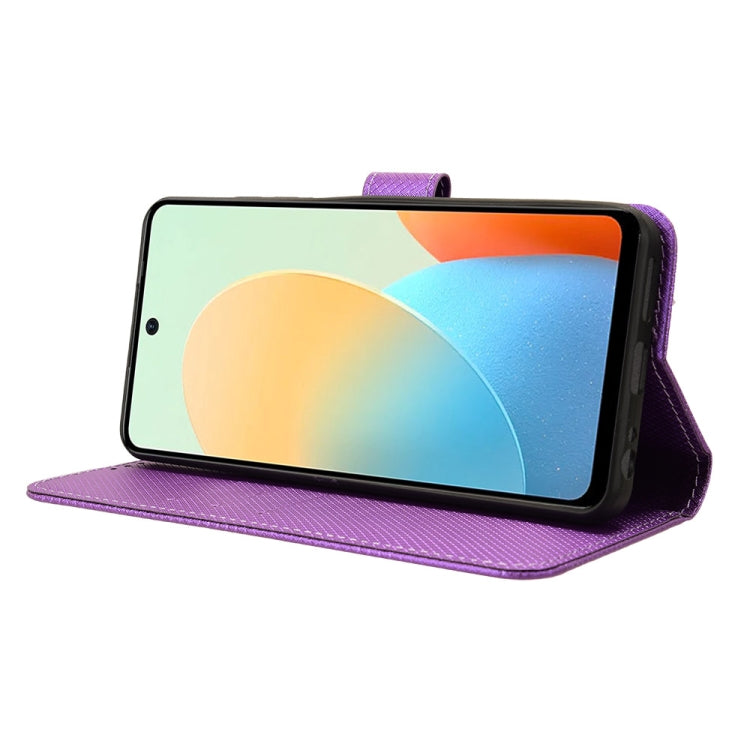 For Tecno Spark Go 2024 Diamond Texture Leather Phone Case(Purple) - Tecno Cases by PMC Jewellery | Online Shopping South Africa | PMC Jewellery | Buy Now Pay Later Mobicred