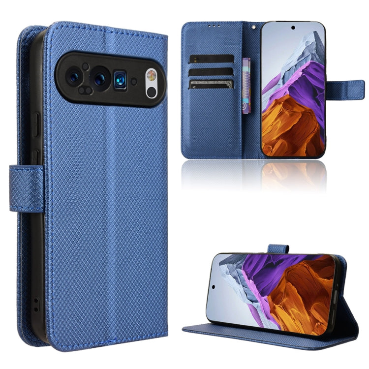 For Google Pixel 9 Diamond Texture Leather Phone Case(Blue) - Google Cases by PMC TechLife | Online Shopping South Africa | PMC TechLife | Buy Now Pay Later Mobicred