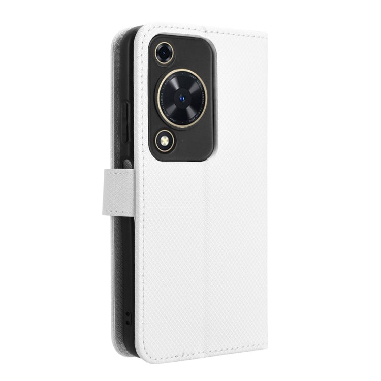 For Huawei nova Y72 4G Diamond Texture Leather Phone Case(White) - Huawei Cases by PMC TechLife | Online Shopping South Africa | PMC TechLife | Buy Now Pay Later Mobicred