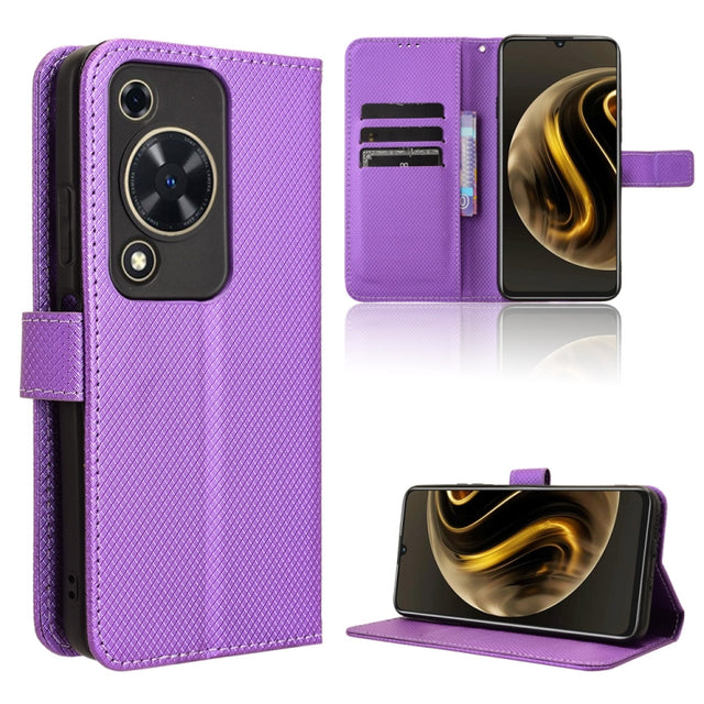 For Huawei nova Y72 4G Diamond Texture Leather Phone Case(Purple)