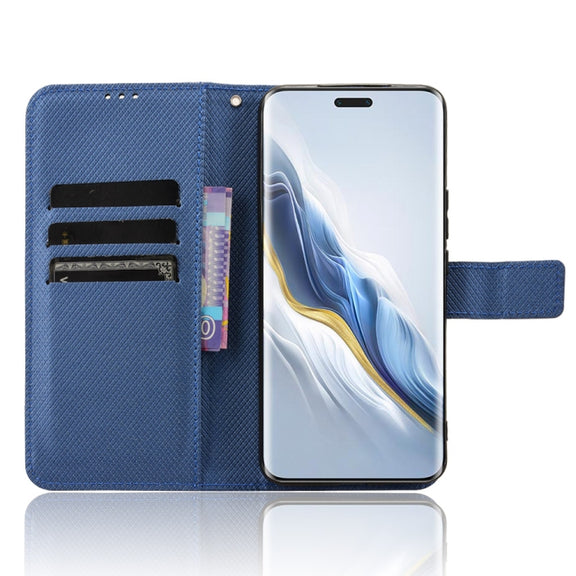 For Honor Magic6 Pro Diamond Texture Leather Phone Case(Blue)