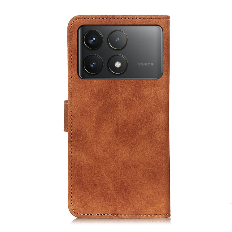 For Xiaomi Redmi K70 5G / K70 Pro 5G KHAZNEH Retro Texture Flip Leather Phone Case(Brown) - Xiaomi Cases by PMC Jewellery | Online Shopping South Africa | PMC Jewellery | Buy Now Pay Later Mobicred