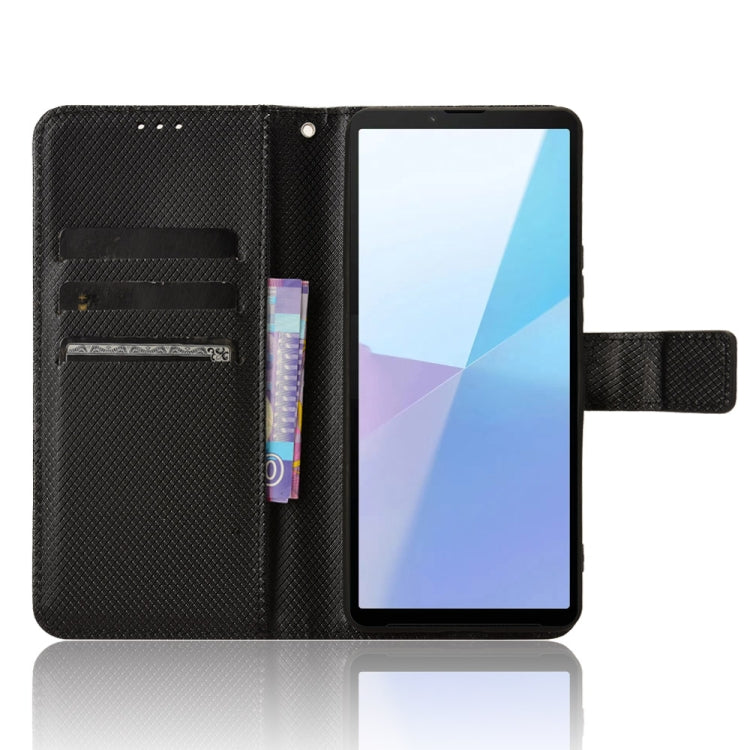 For Sony Xperia 10 VI 2024 Diamond Texture Leather Phone Case(Black)