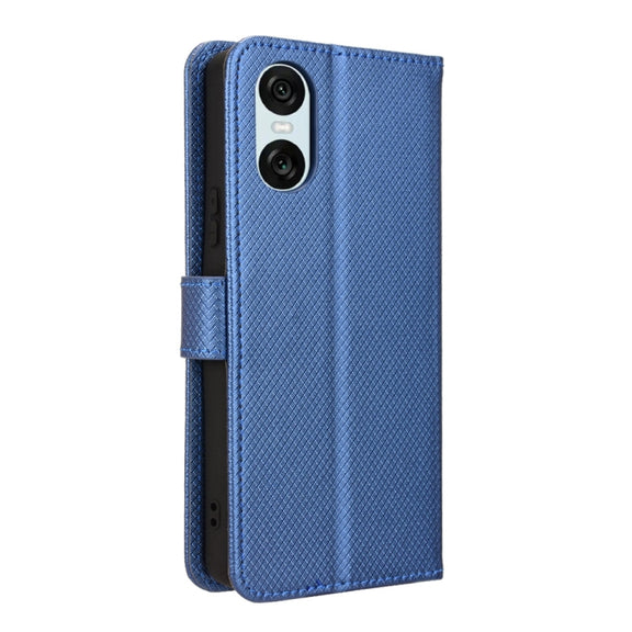 For Sony Xperia 10 VI 2024 Diamond Texture Leather Phone Case(Blue)