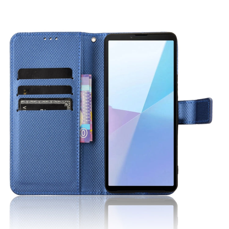 For Sony Xperia 10 VI 2024 Diamond Texture Leather Phone Case(Blue)