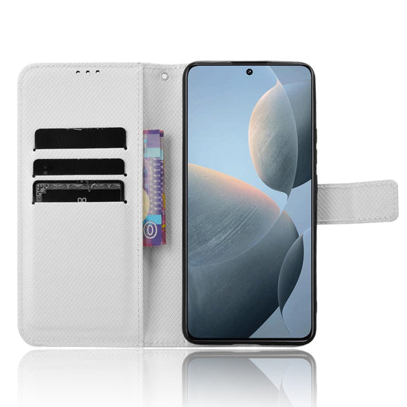 For Xiaomi Redmi K70 / K70 Pro Diamond Texture Leather Phone Case(White)