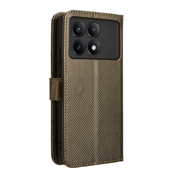 For Xiaomi Redmi K70 / K70 Pro Diamond Texture Leather Phone Case(Brown)