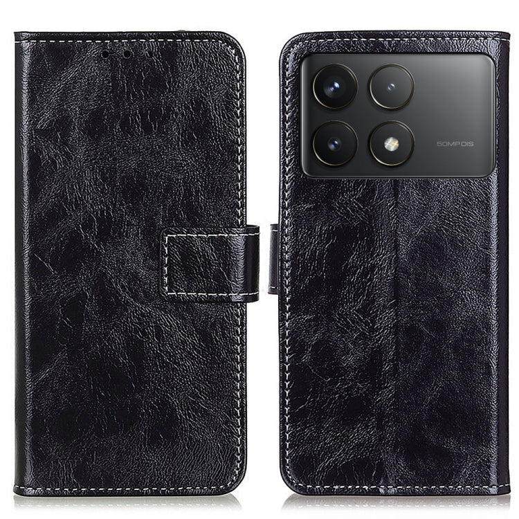 For Xiaomi Redmi K70 5G / K70 Pro 5G Retro Crazy Horse Texture Leather Phone Case(Black) - Xiaomi Cases by PMC Jewellery | Online Shopping South Africa | PMC Jewellery | Buy Now Pay Later Mobicred