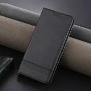 For Huawei Pura 70 AZNS Magnetic Calf Texture Flip Leather Phone Case(Black)