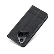For Huawei Pura 70 AZNS Magnetic Calf Texture Flip Leather Phone Case(Black)