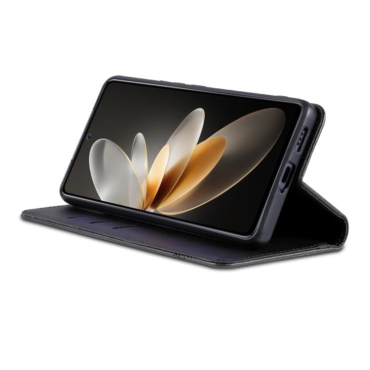 For Huawei Pura 70 Fine Hole AZNS Magnetic Calf Texture Flip Leather Phone Case(Black) - free shipping - PMC Jewellery - Order now!