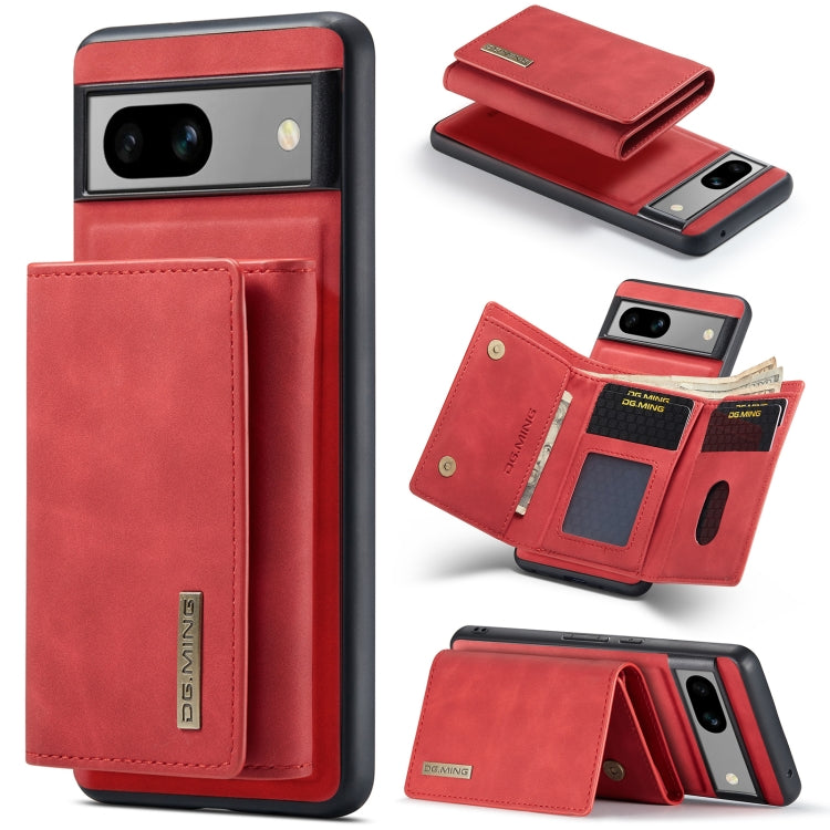 For Google Pixel 8A DG.MING M1 Series 3-Fold Multi Card Wallet + Magnetic Phone Case(Red) - free shipping - PMC TechLife - Order now!
