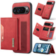 For Google Pixel 9 Pro XL DG.MING M2 Series 3-Fold Multi Card Bag + Magnetic Phone Case(Red) - free shipping - PMC Jewellery - Order now!