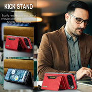 For Google Pixel 9 Pro XL DG.MING M2 Series 3-Fold Multi Card Bag + Magnetic Phone Case(Red)