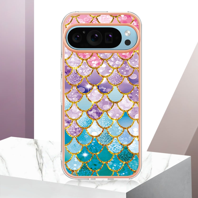 For Google Pixel 9 / 9 Pro Electroplating IMD TPU Phone Case(Colorful Scales) - Google Cases by PMC TechLife | Online Shopping South Africa | PMC TechLife | Buy Now Pay Later Mobicred