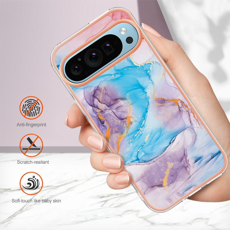 For Google Pixel 9 Pro XL Electroplating IMD TPU Phone Case(Blue Marble) - Google Cases by PMC TechLife | Online Shopping South Africa | PMC TechLife | Buy Now Pay Later Mobicred
