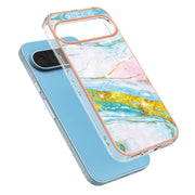 For Google Pixel 9 / 9 Pro Electroplating Marble Dual-side IMD Phone Case(Green 004)