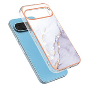 For Google Pixel 9 Pro XL Electroplating Marble Dual-side IMD Phone Case(White 006)