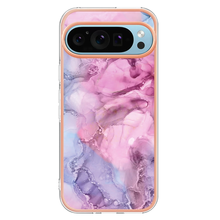 For Google Pixel 9 Pro XL Electroplating Marble Dual-side IMD Phone Case(Pink 013) - free shipping - PMC TechLife - Order now!