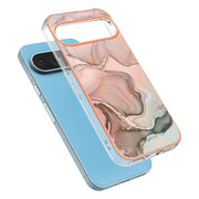 For Google Pixel 9 Pro XL Electroplating Marble Dual-side IMD Phone Case(Rose Gold 015)