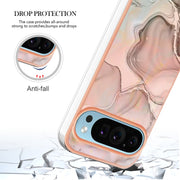 For Google Pixel 9 Pro XL Electroplating Marble Dual-side IMD Phone Case(Rose Gold 015)