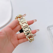Big Denim Chain Metal Watch Band For Apple Watch SE 2023 44mm(Gold)