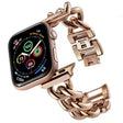 Big Denim Chain Metal Watch Band For Apple Watch 9 41mm(Rose Gold) - free shipping - PMC TechLife - Order now!