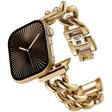 Big Denim Chain Metal Watch Band For Apple Watch Series 10 46mm(Gold) - free shipping - PMC TechLife - Order now!