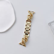 Big Denim Chain Metal Watch Band For Apple Watch Series 10 46mm(Gold)