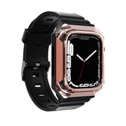 Armor Case Integrated TPU Watch Band For Apple Watch SE 2023 40mm(Rose Gold)