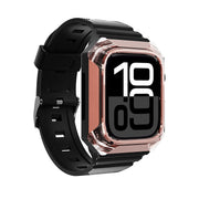 Armor Case Integrated TPU Watch Band For Apple Watch Series 10 42mm(Rose Gold)