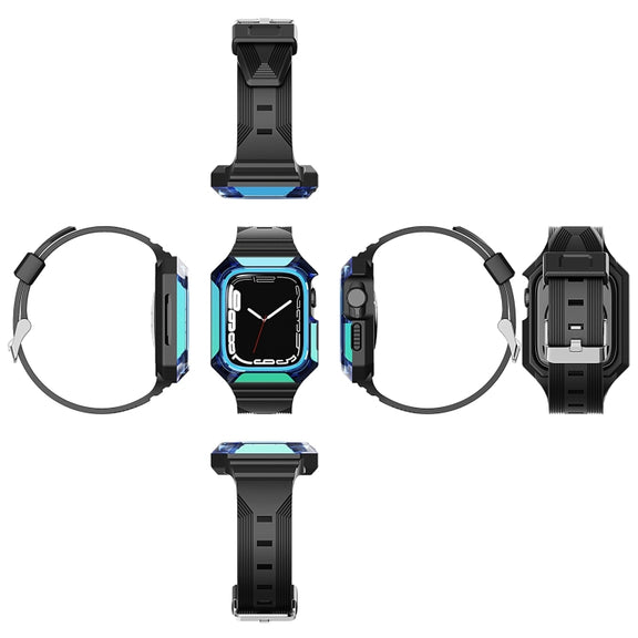 Armor Case Integrated TPU Watch Band For Apple Watch Ultra 2 49mm(Purple)