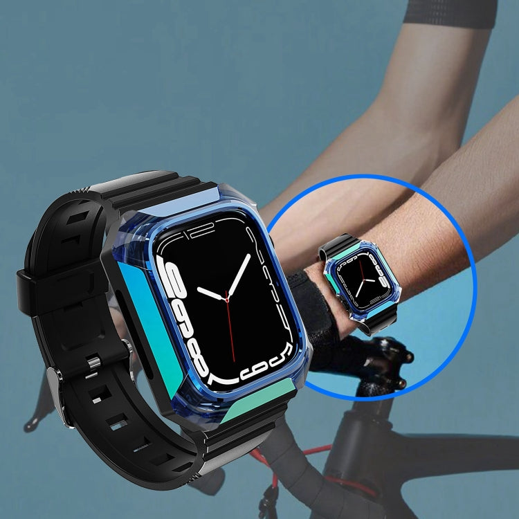 Armor Case Integrated TPU Watch Band For Apple Watch Ultra 2 49mm(Blue)