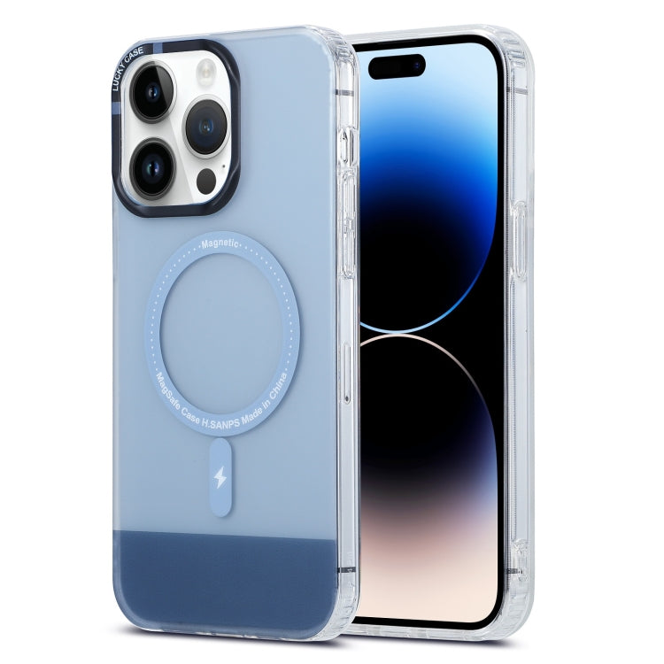 For iPhone 14 Pro PC + TPU IMD MagSafe Magnetic Phone Case(Grey) - iPhone 14 Pro Cases by PMC TechLife | Online Shopping South Africa | PMC TechLife