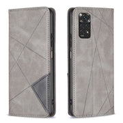 For Xiaomi Redmi Note 12S 4G / Note 11  Rhombus Texture Magnetic Leather Phone Case(Grey)