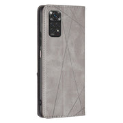 For Xiaomi Redmi Note 12S 4G / Note 11  Rhombus Texture Magnetic Leather Phone Case(Grey)