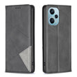 For Xiaomi Poco F5 5G / Redmi Note 12 Turbo Rhombus Texture Magnetic Leather Phone Case(Black) - Xiaomi Cases by PMC TechLife | Online Shopping South Africa | PMC TechLife | Buy Now Pay Later Mobicred