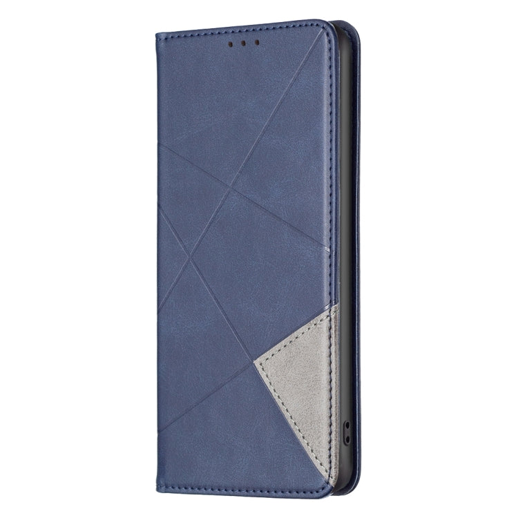 For Xiaomi Poco F5 5G / Redmi Note 12 Turbo Rhombus Texture Magnetic Leather Phone Case(Blue) - Xiaomi Cases by PMC TechLife | Online Shopping South Africa | PMC TechLife | Buy Now Pay Later Mobicred
