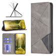 For Xiaomi Redmi 12 4G Rhombus Texture Magnetic Leather Phone Case(Grey) - Xiaomi Cases by PMC TechLife | Online Shopping South Africa | PMC TechLife | Buy Now Pay Later Mobicred