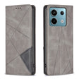 For Xiaomi Redmi Note 13 Pro 5G Rhombus Texture Magnetic Leather Phone Case(Grey) - Xiaomi Cases by PMC TechLife | Online Shopping South Africa | PMC TechLife | Buy Now Pay Later Mobicred