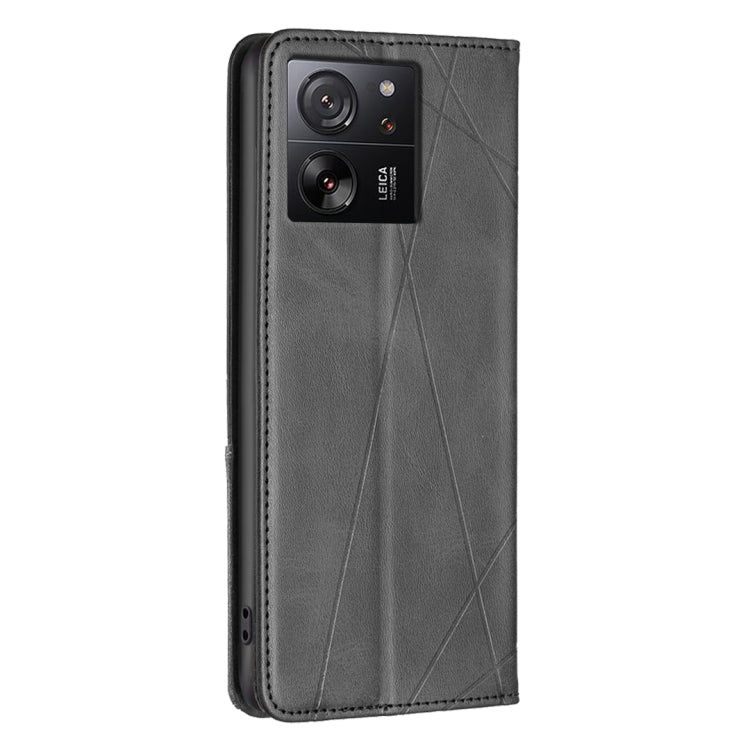 For Xiaomi 13T / 13T Pro / Redmi K60 Ultra Rhombus Texture Magnetic Leather Phone Case(Black) - Redmi K60 Ultra Cases by PMC TechLife | Online Shopping South Africa | PMC TechLife | Buy Now Pay Later Mobicred