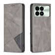 For Xiaomi Redmi K70 / K70 Pro Rhombus Texture Magnetic Leather Phone Case(Grey) - K70 Pro Cases by PMC Jewellery | Online Shopping South Africa | PMC Jewellery | Buy Now Pay Later Mobicred
