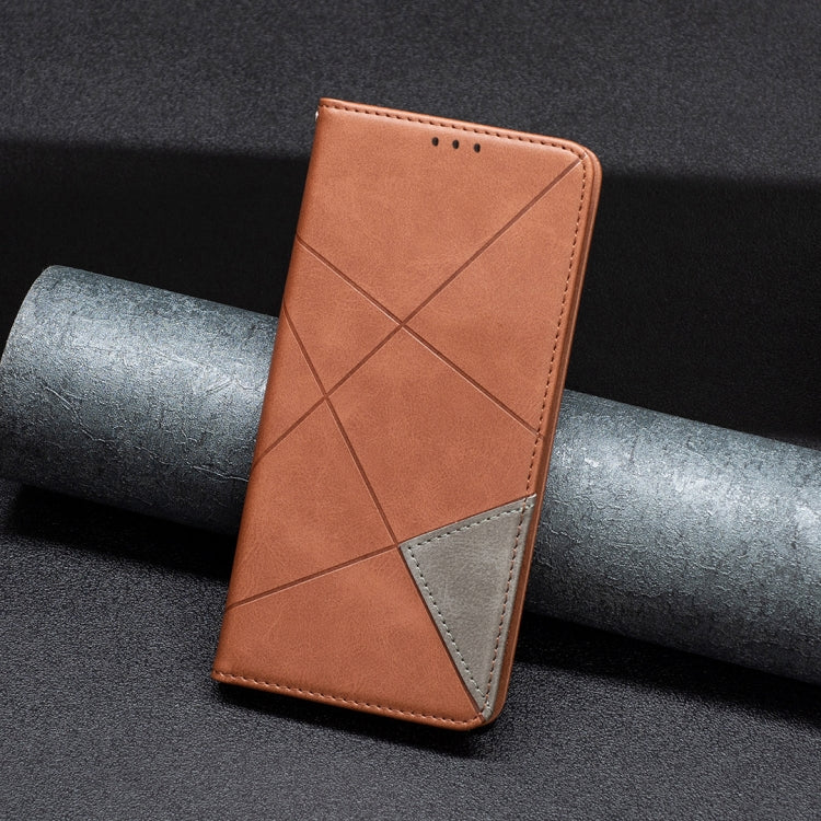 For Xiaomi Redmi K70E Rhombus Texture Magnetic Leather Phone Case(Brown) - Xiaomi Cases by PMC TechLife | Online Shopping South Africa | PMC TechLife | Buy Now Pay Later Mobicred