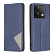 For Xiaomi Redmi Note 13 4G Global Rhombus Texture Magnetic Leather Phone Case(Blue) - Note 13 Cases by PMC TechLife | Online Shopping South Africa | PMC TechLife | Buy Now Pay Later Mobicred