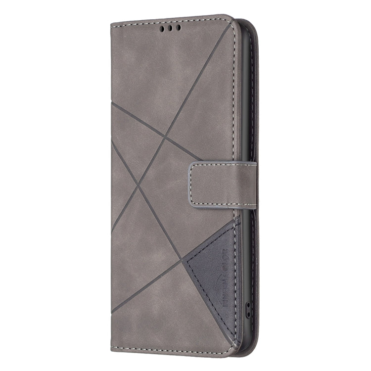 For Google Pixel 9 Magnetic Buckle Rhombus Texture Leather Phone Case(Grey) - Google Cases by PMC TechLife | Online Shopping South Africa | PMC TechLife | Buy Now Pay Later Mobicred