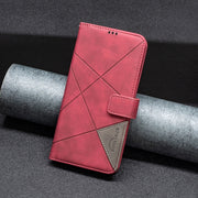 For Google Pixel 9 Pro Magnetic Buckle Rhombus Texture Leather Phone Case(Red)