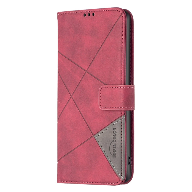 For Google Pixel 9 Pro Magnetic Buckle Rhombus Texture Leather Phone Case(Red) - Google Cases by PMC TechLife | Online Shopping South Africa | PMC TechLife | Buy Now Pay Later Mobicred